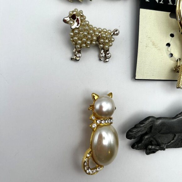 Vintage & Modern Brooch 14 Piece Lot Celestial Animal Rhinestone Enamel Napier - Picture 8 of 12